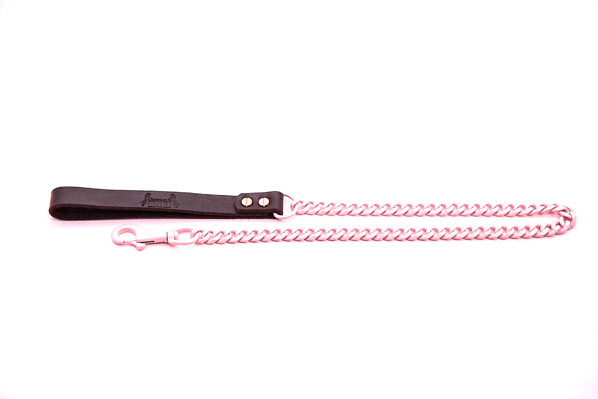 blush pink dog leash