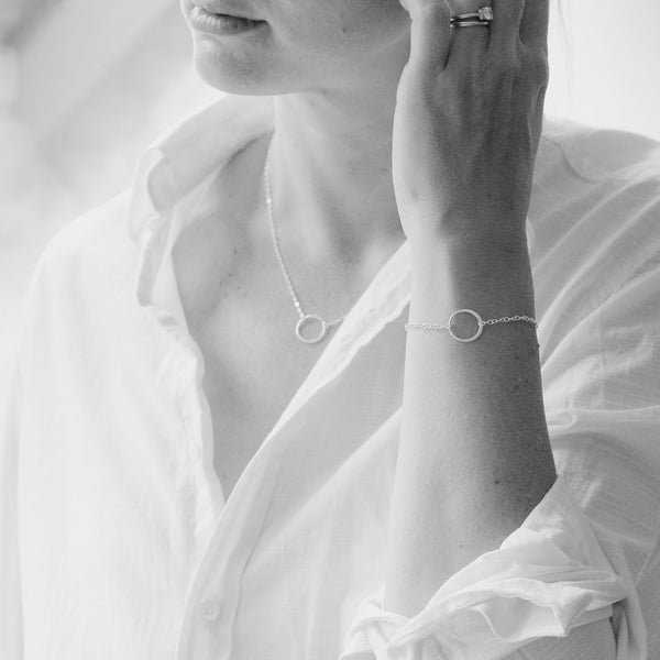 Silver Hoop Necklace