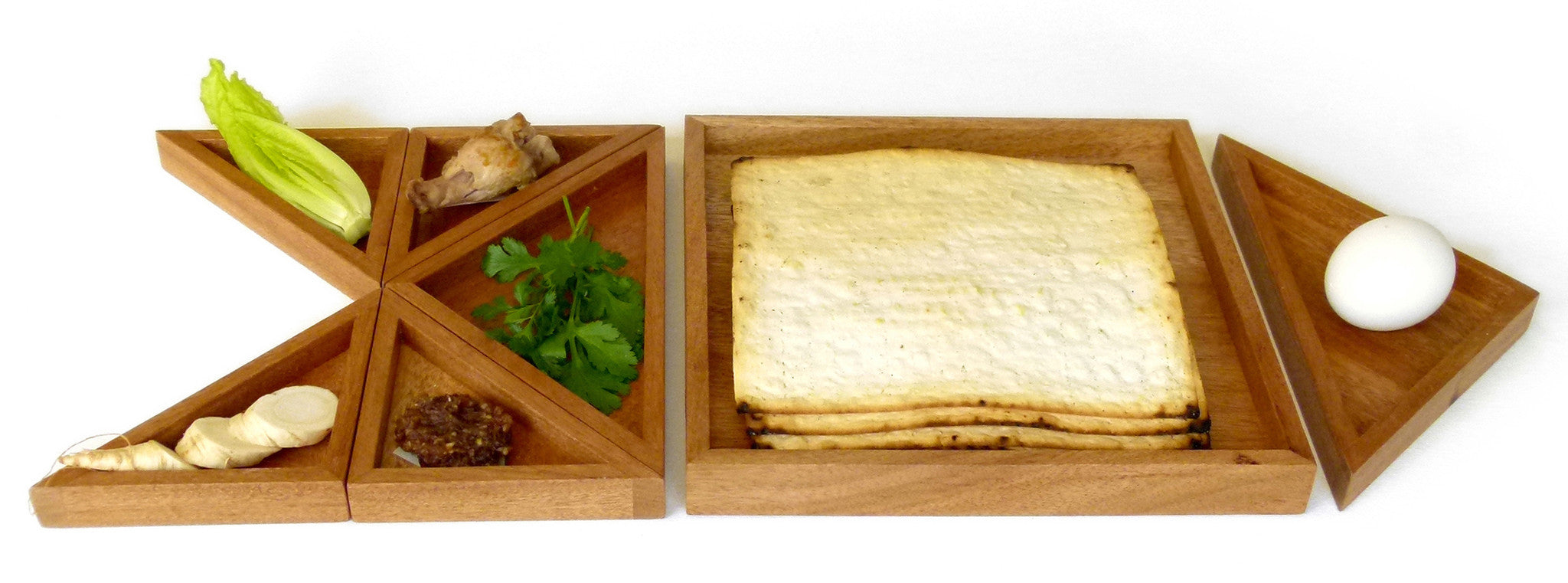 Tangram Seder plate - modern Judaica for Passover