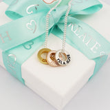Personalised mini message charm necklace