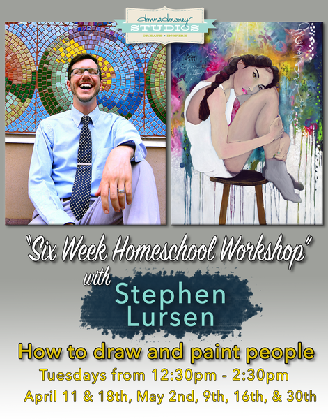 6 week homeschool art class: How to draw and paint people