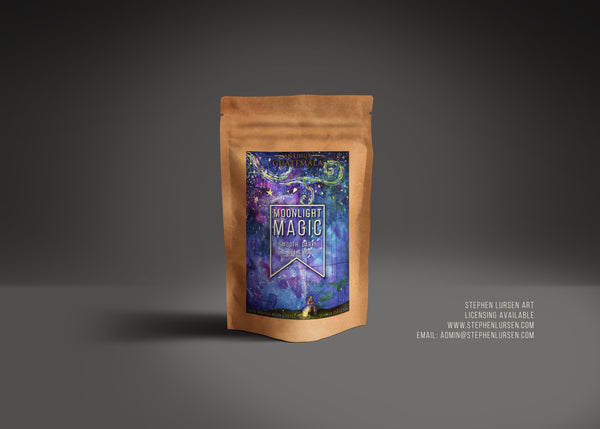 Paper Pouch Mock up - coffee bag - coffee label art, by Stephen Lursen Art