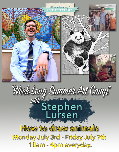 Kid's summer art camp: How to draw animals with Stephen Lursen at Donna Downey Studios