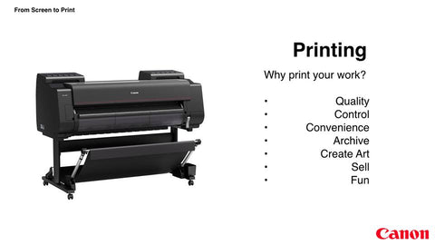 Why print your work