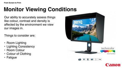 Monitor viewing conditions