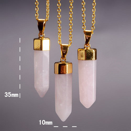 small rose quartz pendant