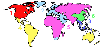 World DVD Region Chart