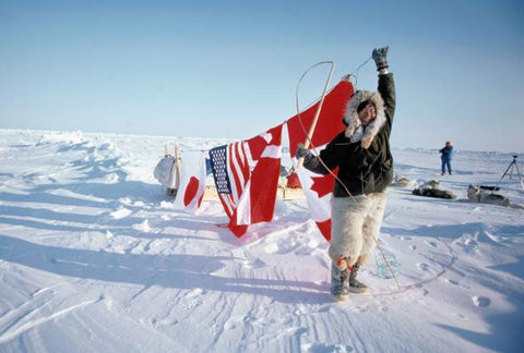 Naomi Uemura photo by Ira Block on North Pole Mission