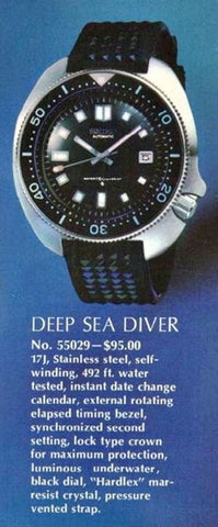 Seiko 6105 vintage watch advert