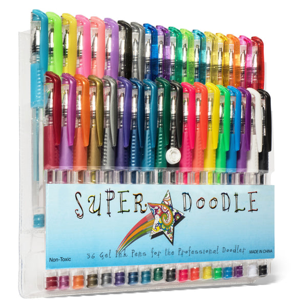 Colored Gel Pens | Mulit-Color 36 Pack | Super Doodle