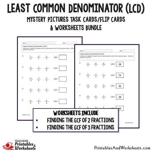 least-common-denominator-lcd-task-cards-and-worksheets-bundle-printables-worksheets