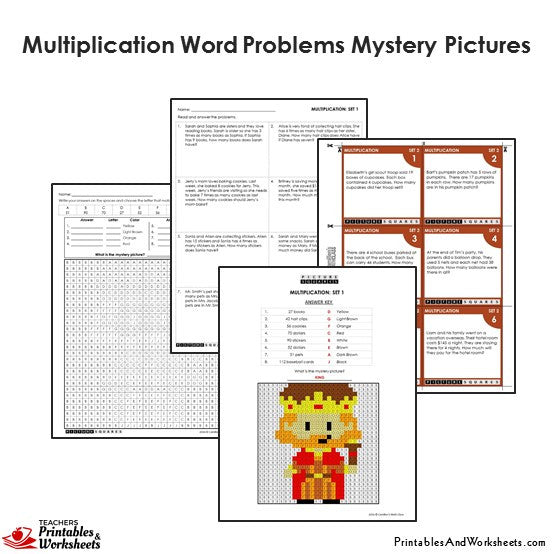 4th Grade Multiplication Word Problems Coloring Worksheets ...