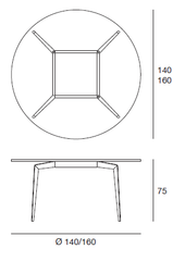Hope Dining Table - Dimensions
