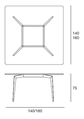 Hope Dining Table - Dimensions