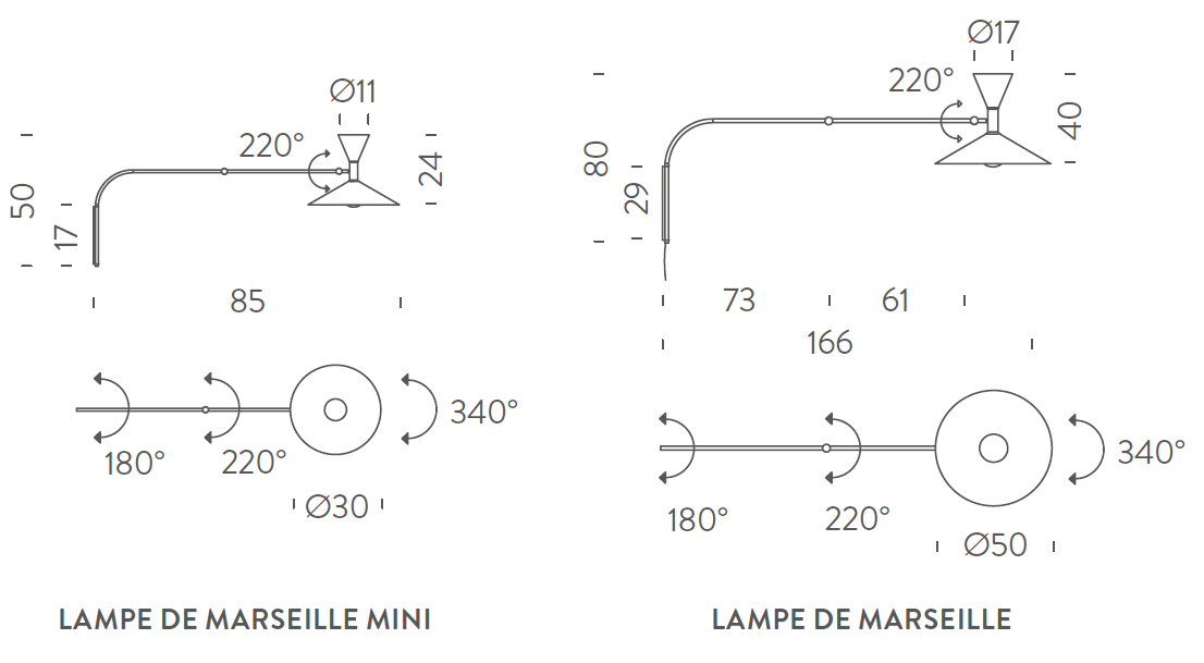 NEMO Lighting - Lampe De Marseille by Le Corbusier