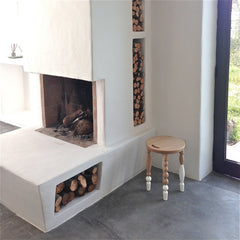 alp design interior stool fireplace