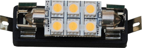 Festoon lamp holder with 6 SMD LED Festoon inserted