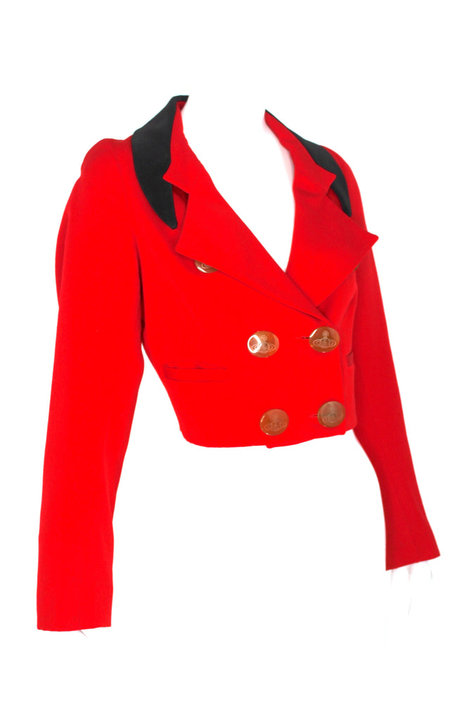 Vivienne Westwood Red Barathea Cropped Jacket, 