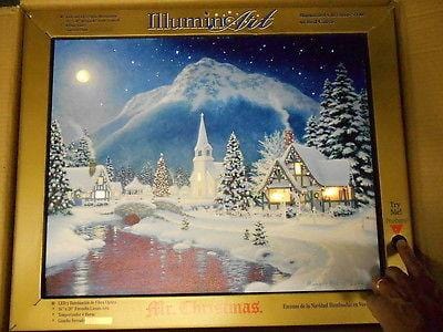 Mr. Christmas Illuminart Canvas Christmas Village 16" x 20" #10812 NEW