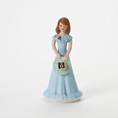 Enesco Growing Up Girls Birthday Brunette Age 14 #E9538 NIB FREE SHIP 48 STATES