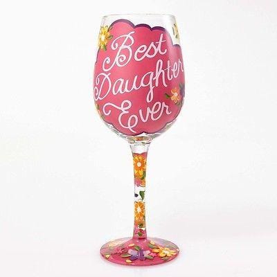 Lolita Wine Glasses Love My Daughter #4054094 NIB FREE SHIPPING 48 STATES