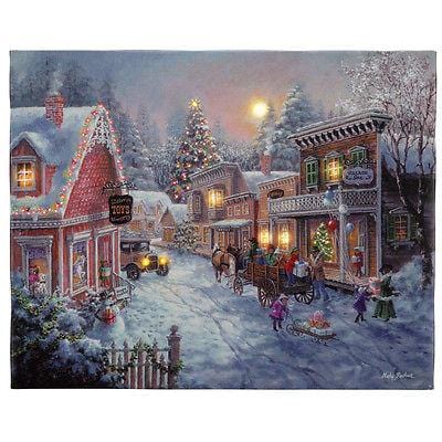 Mr. Christmas Illuminart Canvas Good Old Days 16" x 20" #10815 NEW