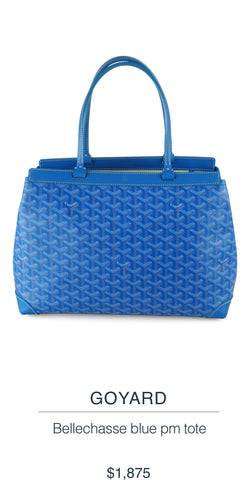 GOYARD  Bellechasse blue pm tote