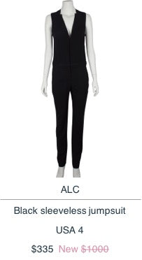 ALC Black Sleeveless Jumpsuit