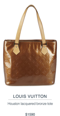 LOUIS VUITTON  Houston lacquered bronze tote