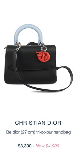 CHRISTIAN DIOR  Be dior (27cm) tri-colour handbag