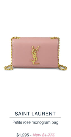 Saint Laurent Petite rose monogram bag