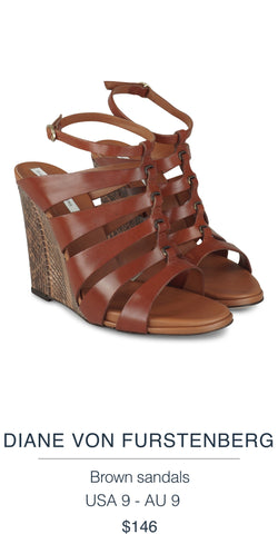 DIANE VON FURSTENBERG  Brown sandals