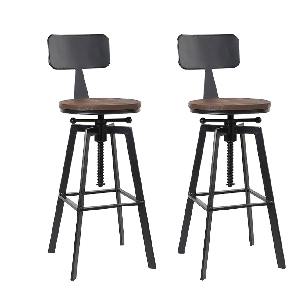 industrial swivel stool with back