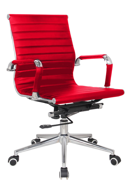 red swivel desk chair