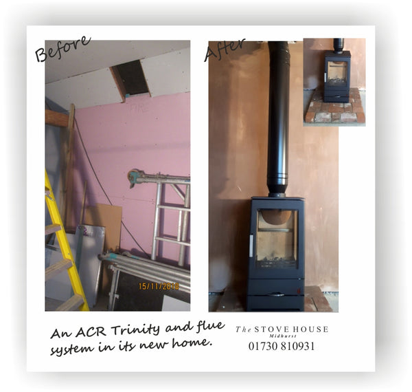 ACR Trinity Multifuel Stove Supplied and installed by The Stove House, between Chichester and Haslemere. 01730 810931