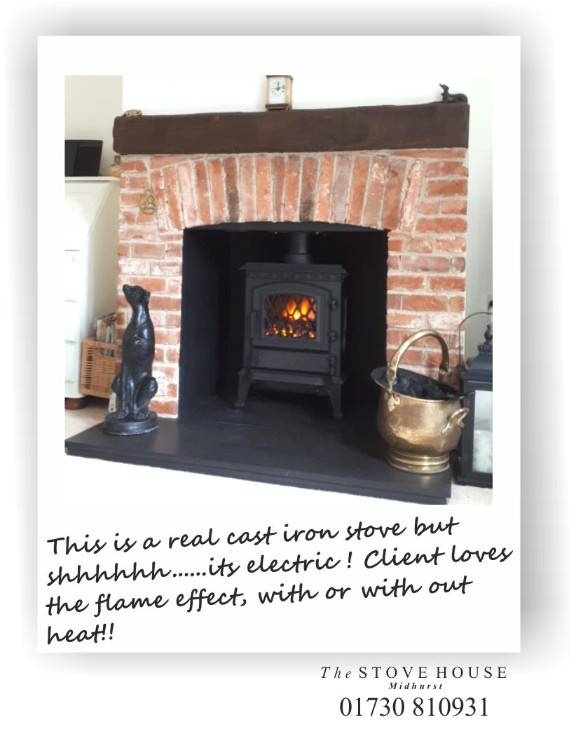 Broseley York Cast Iron Electric Woodburning Stove at The Stove House 01730 810931