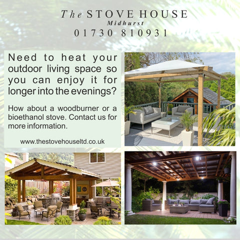 Heating for your outdoor room / living space by The Stove House 01730 810931