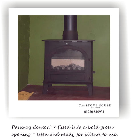 Hunter Parkray Consort 7 Woodburning stove supplied and installed by The Stove House 01730 810931