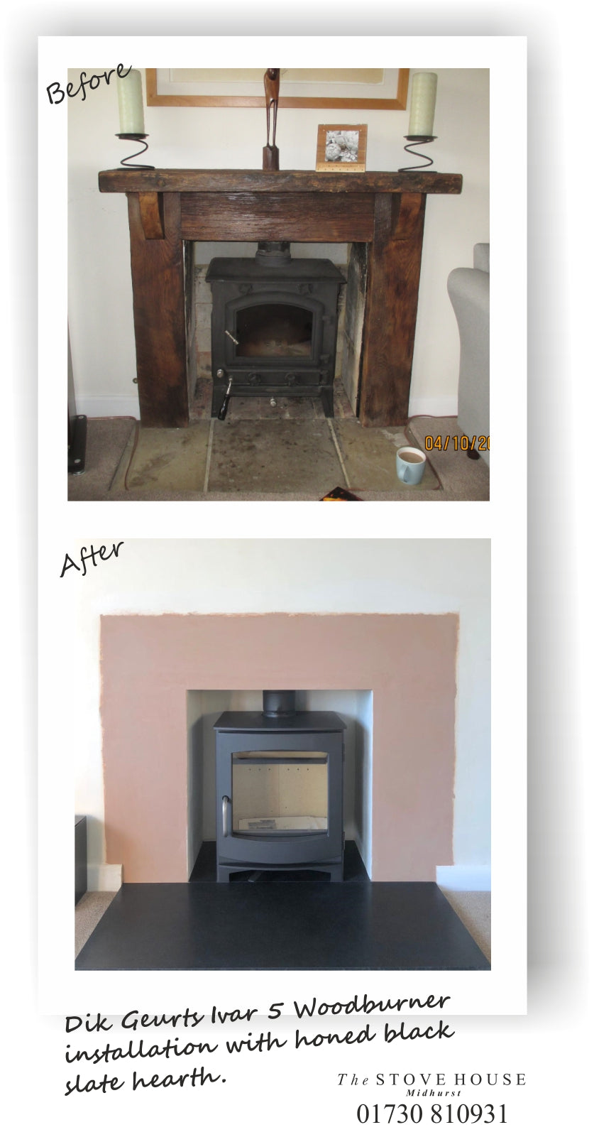Dik Guerts Ivar 5 Woodburning Stove Supplied and installed by The Stove House, between Chichester and Haslemere. 01730 810931