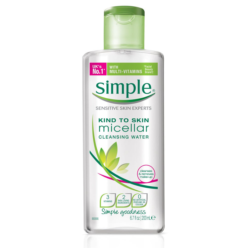 simple kind to skin cleansing water