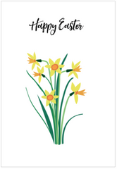 happy easter daffodil drawing card