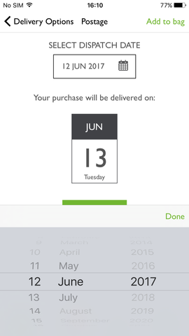 Postabloom app upgrade - delivery date