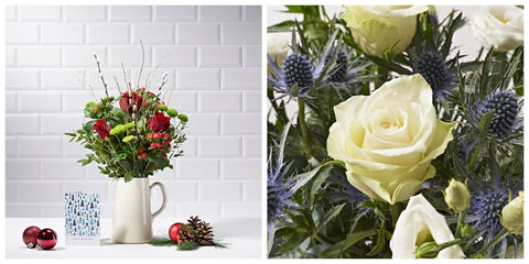 Our Merry & Bright Letter Box and A Close Up of our White Christmas Letterbox Flowers 