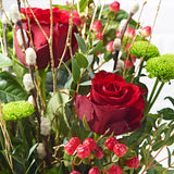 merry and bright christmas flowers bouquet delivery from postabloom with red roses