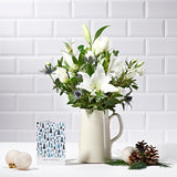 White Christmas Letterbox Bouquet from Postabloom | white lilies