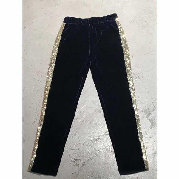 gold sequin sweatpants