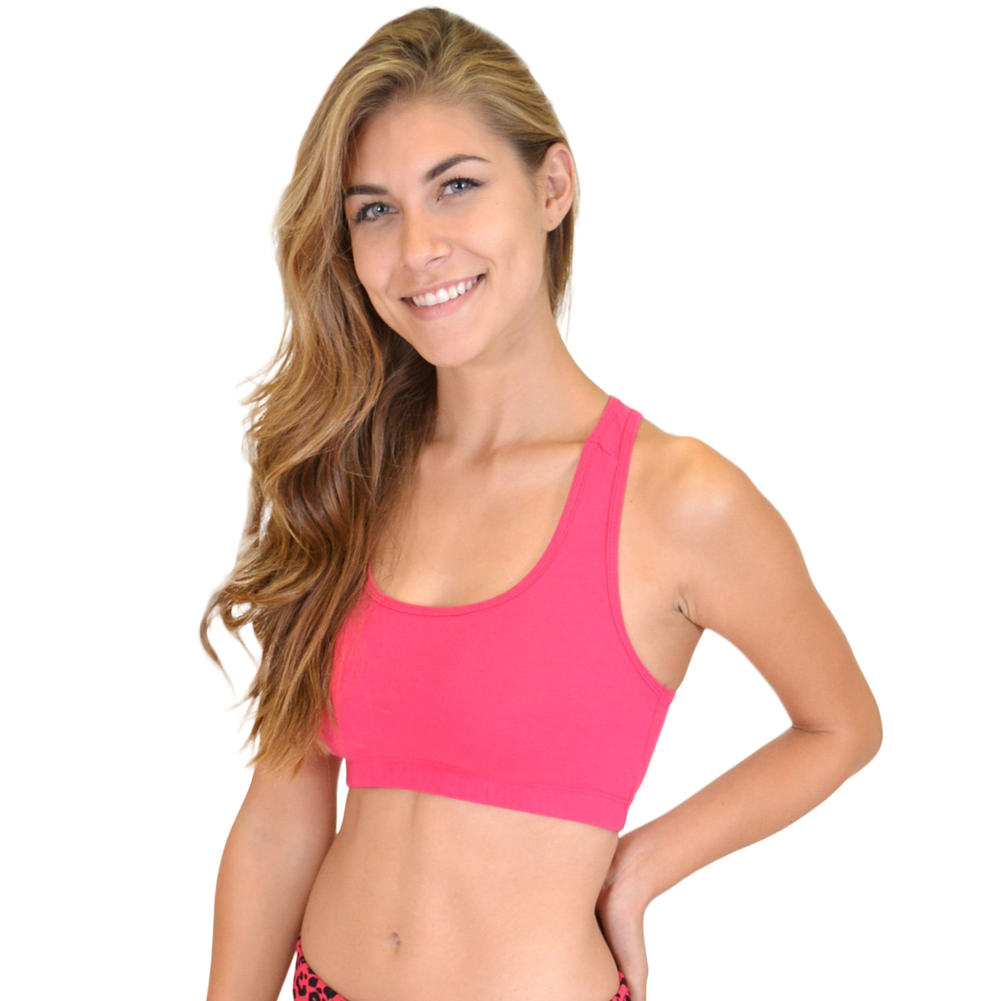 Teamwear Racerback Cotton Sports Bras