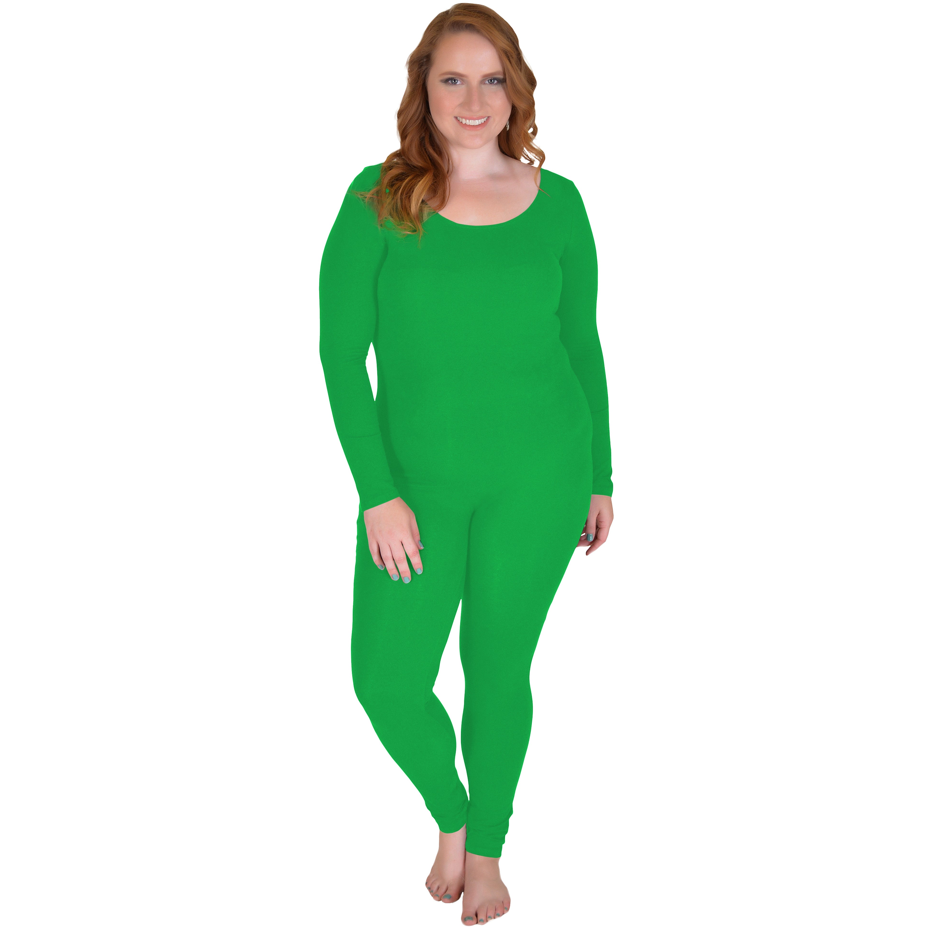 Plus Size COLOR Cotton Long Sleeve Unitard CUSTOM