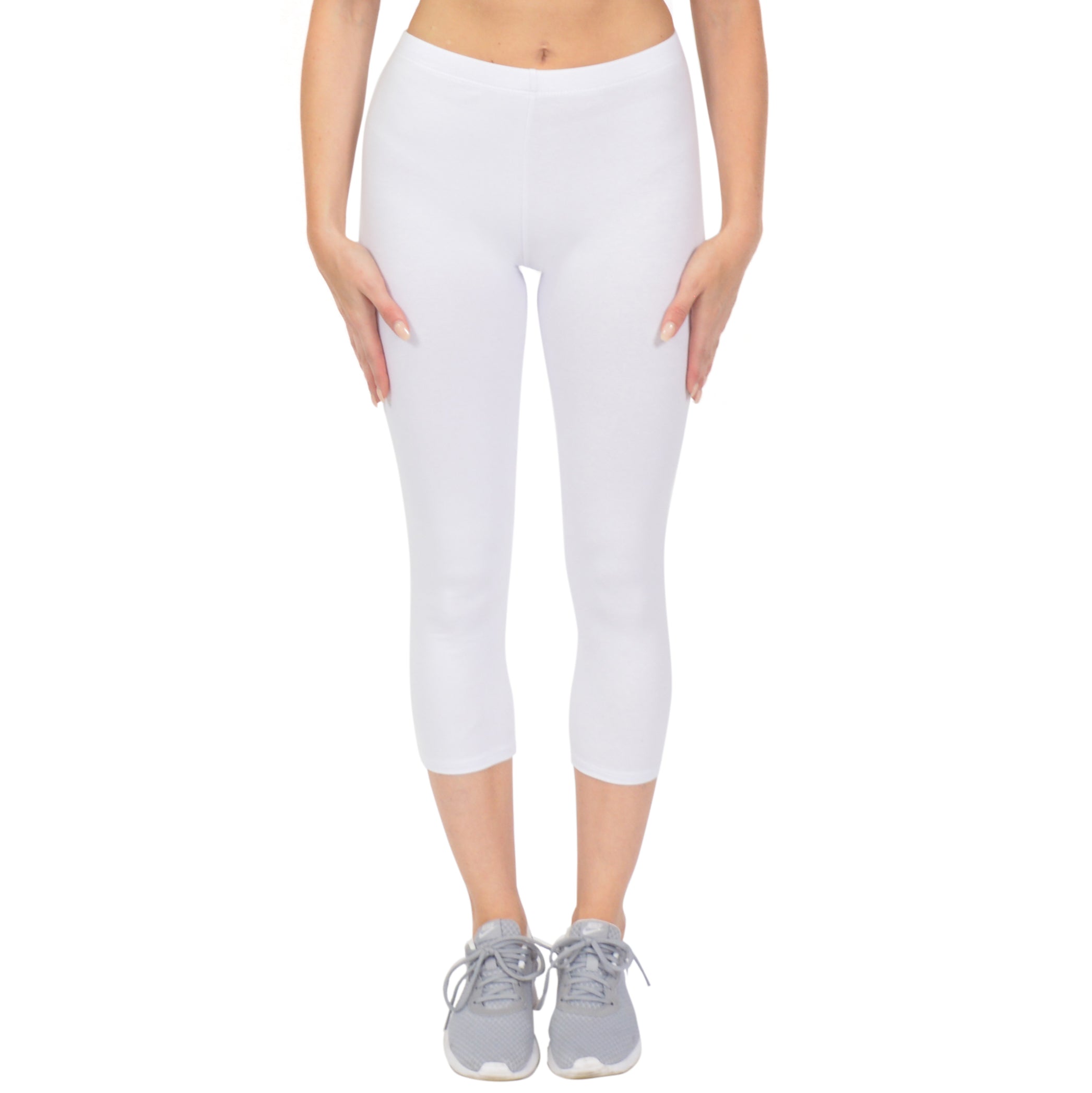 Women's and Plus Size Cotton Stretch WORKOUT Capri Leggings