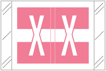 Col'R'Tab 12030 "X" Labels 1" X 1-1/2" Laminated- Roll of 500